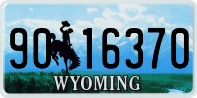 WY license plate 9016370