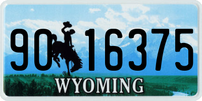 WY license plate 9016375