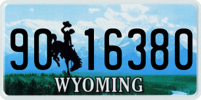 WY license plate 9016380