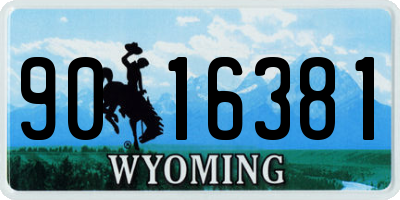 WY license plate 9016381