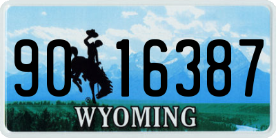 WY license plate 9016387