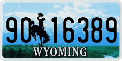 WY license plate 9016389