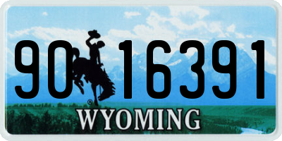 WY license plate 9016391