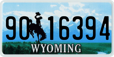 WY license plate 9016394