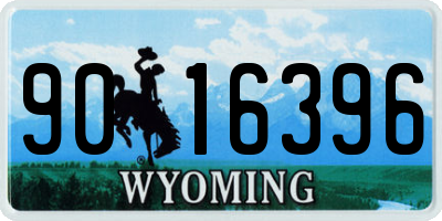 WY license plate 9016396