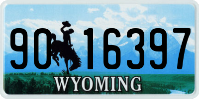 WY license plate 9016397