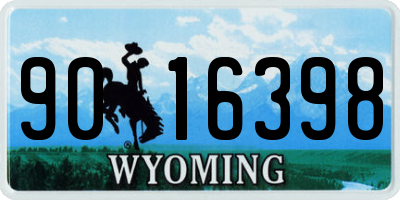 WY license plate 9016398