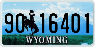 WY license plate 9016401