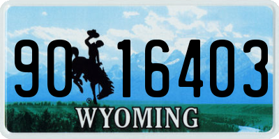 WY license plate 9016403
