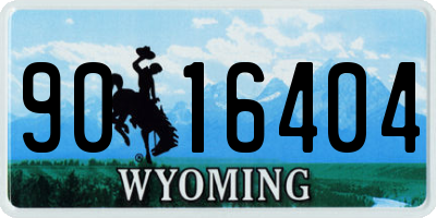 WY license plate 9016404