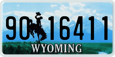 WY license plate 9016411