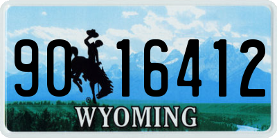 WY license plate 9016412