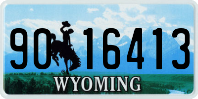 WY license plate 9016413