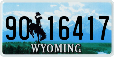 WY license plate 9016417