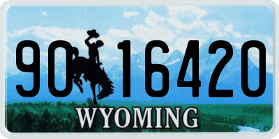 WY license plate 9016420