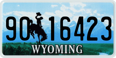 WY license plate 9016423