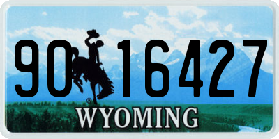 WY license plate 9016427