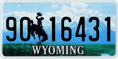 WY license plate 9016431