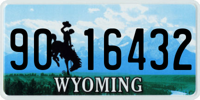 WY license plate 9016432