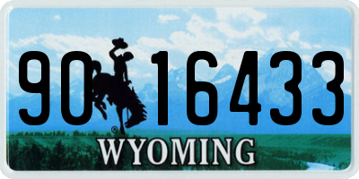 WY license plate 9016433
