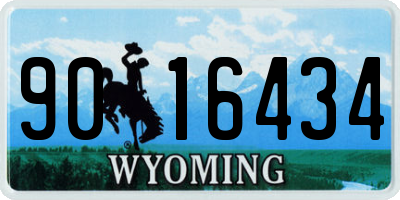 WY license plate 9016434
