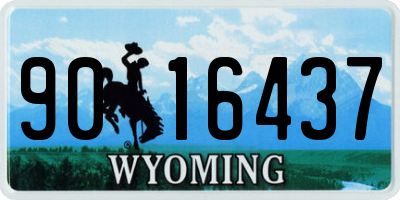 WY license plate 9016437