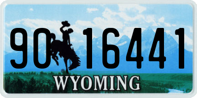 WY license plate 9016441