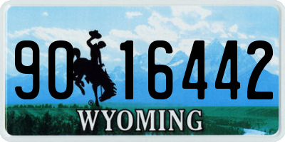 WY license plate 9016442