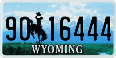 WY license plate 9016444