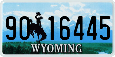 WY license plate 9016445