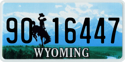 WY license plate 9016447