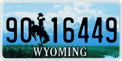 WY license plate 9016449