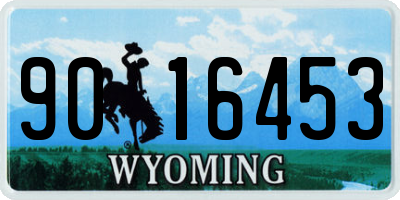 WY license plate 9016453