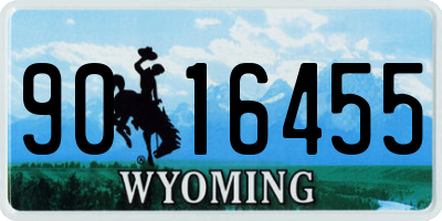 WY license plate 9016455