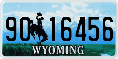 WY license plate 9016456