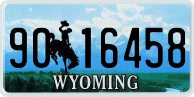 WY license plate 9016458