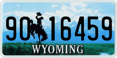 WY license plate 9016459