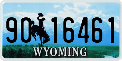 WY license plate 9016461