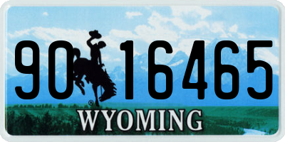 WY license plate 9016465