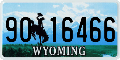 WY license plate 9016466