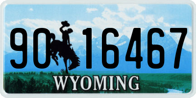 WY license plate 9016467