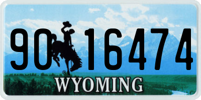 WY license plate 9016474
