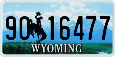 WY license plate 9016477