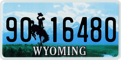 WY license plate 9016480
