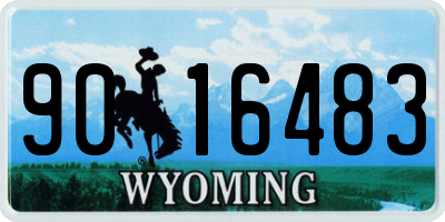 WY license plate 9016483