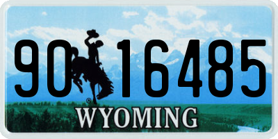 WY license plate 9016485