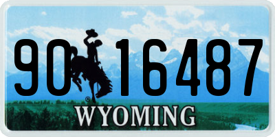WY license plate 9016487