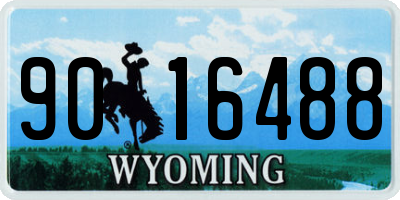 WY license plate 9016488