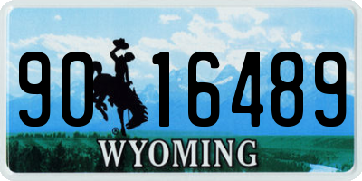 WY license plate 9016489
