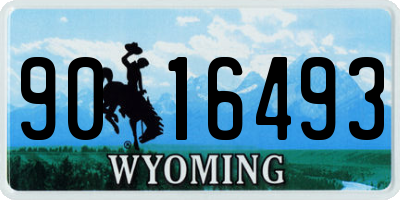 WY license plate 9016493